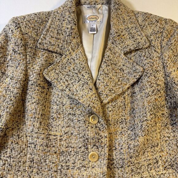 Vintage Talbots Tweed Blazer Jacket Sz 2 Single Breast Old Money Preppy Classic - Picture 13 of 14